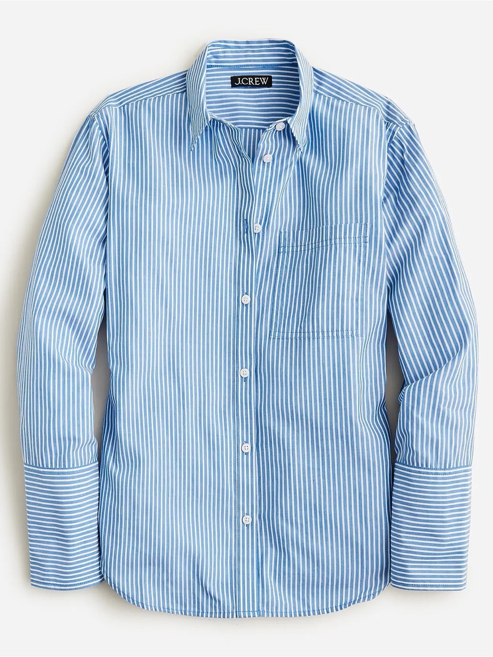 J. CREW Garçon cotton-blend voile shirt in tidewater stripe ~ Size 2